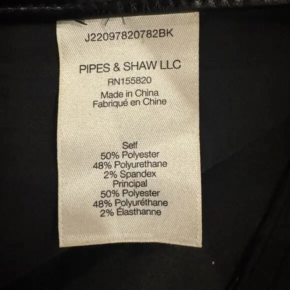 Veronica Beard Beverly Vegan Leather Skinny-Flare Black Pant Size 28 - Picture 8 of 13